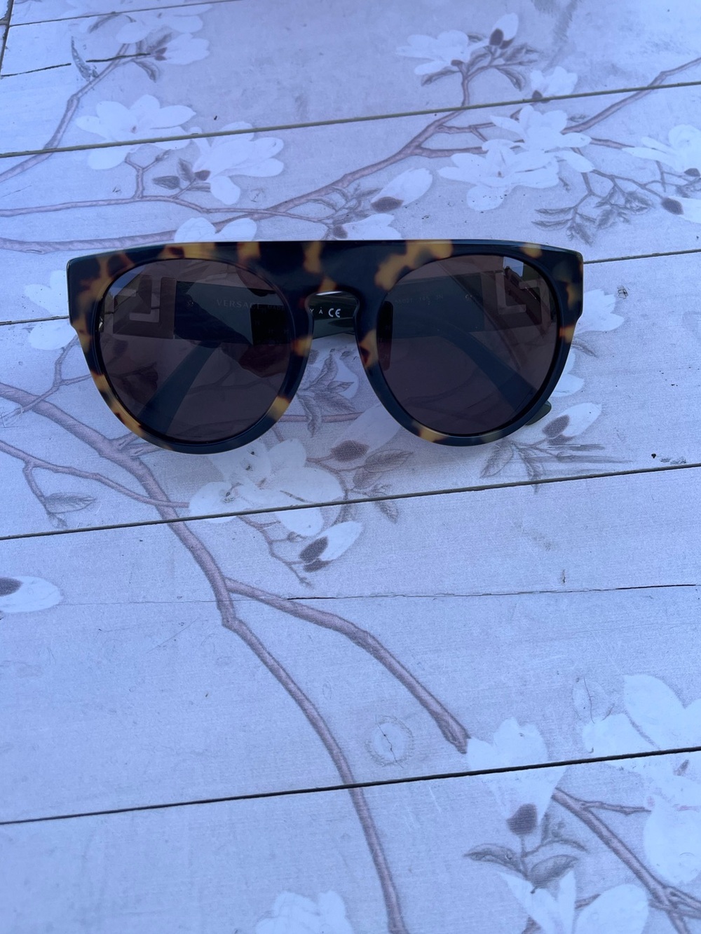 Versace Tortoiseshell and Black Sunglasses